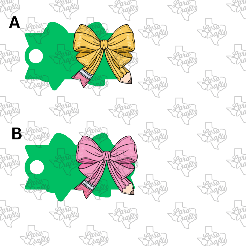 Cup Toppers | Pencil Bow
