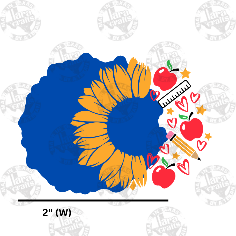 School | Acrylic Blank | Teacher Sunflower