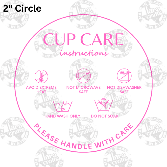 UVDTF Cup Care Decals | UV Print | UVDTF Transfer