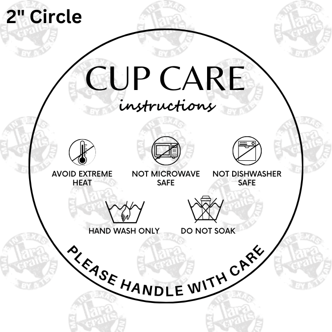 UVDTF Cup Care Decals | UV Print | UVDTF Transfer