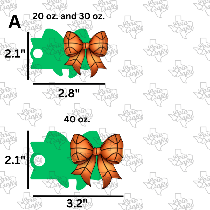 Cup Toppers | Sports Bows
