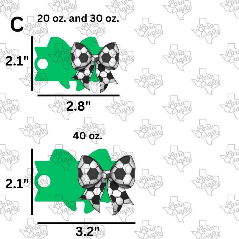 Cup Toppers | Sports Bows