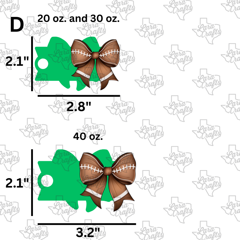 Cup Toppers | Sports Bows