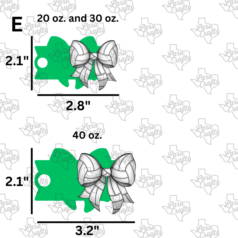 Cup Toppers | Sports Bows