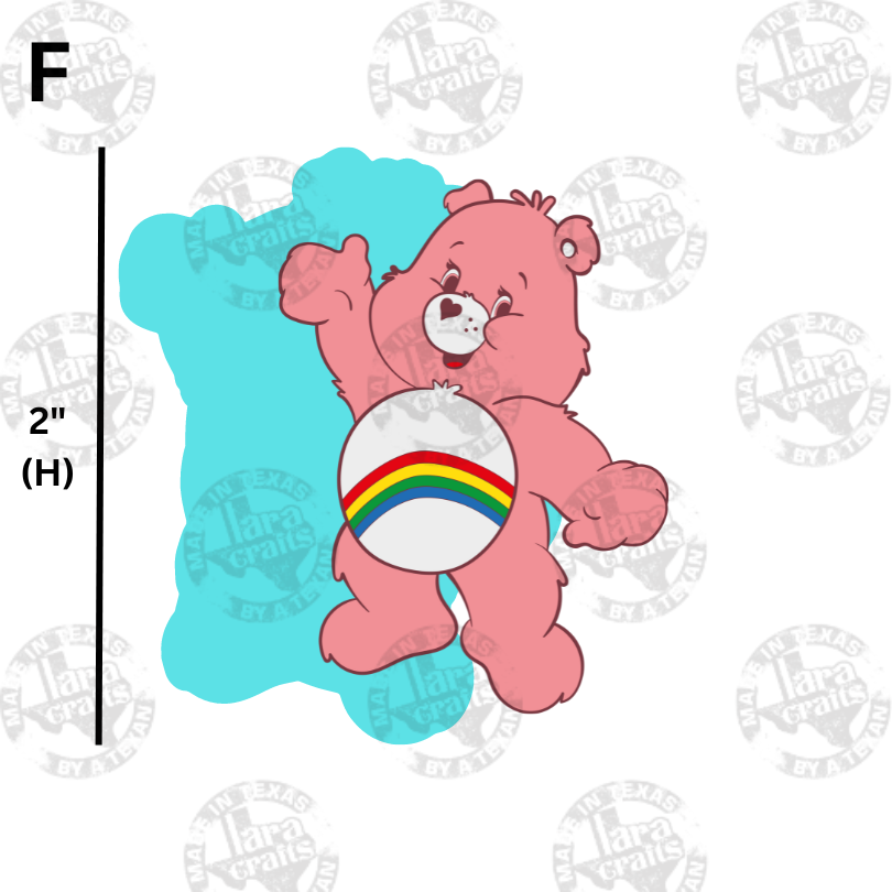 Friendly Colored Bears | Acrylic Blank | Badges | UV DTF