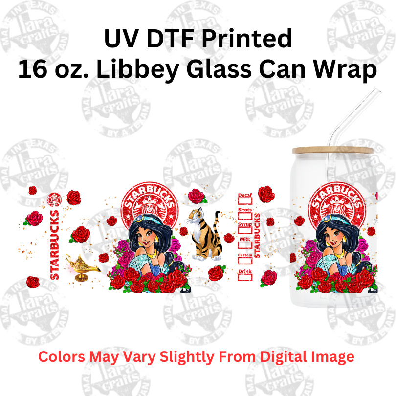 Jazz SBUX | UV Glass Can Wraps | 16 oz Libbey Glass Can