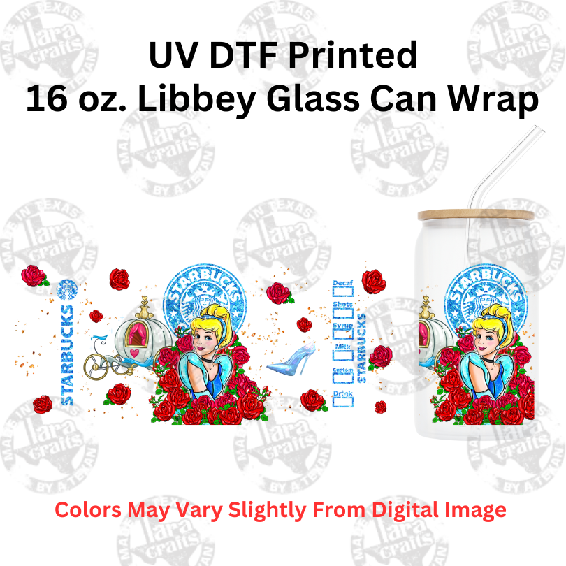 Cindy SBUX | UV Glass Can Wraps | 16 oz Libbey Glass Can
