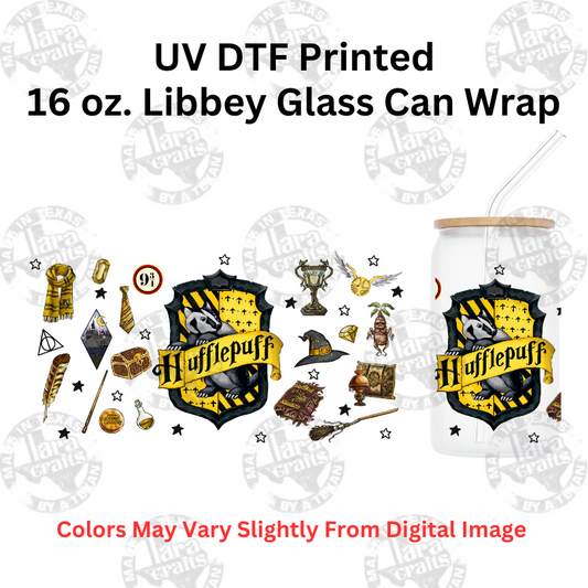 Huffle House  | UV Glass Can Wraps | 16 oz Libbey Glass Can